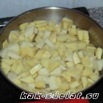 Запеканка картофельная кружочками и ломтиками с фаршем