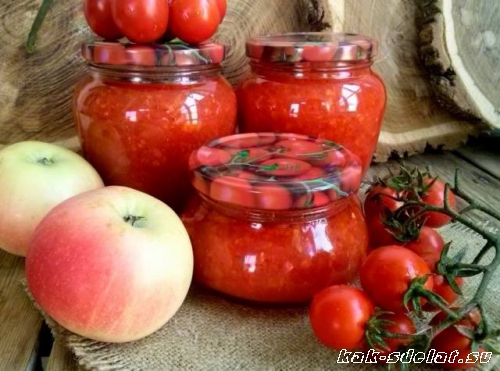 Кетчуп: помидоры с яблоками на зиму, рецепты