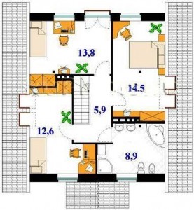 Проект одноэтажного жилого дома до 100 кв м жилой площади 10 10