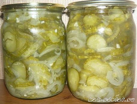 Салат из огурцов на зиму - простой рецепт