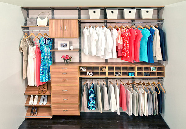Neatly organized closet