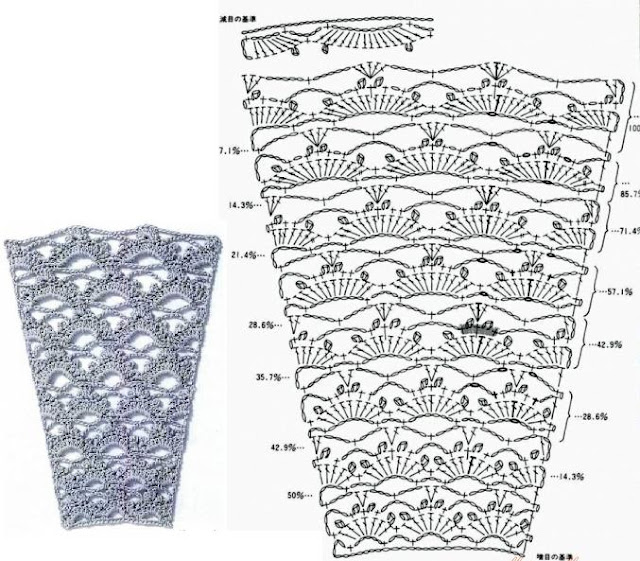 Крючок - узоры для вязаной юбки: большая подборка схем