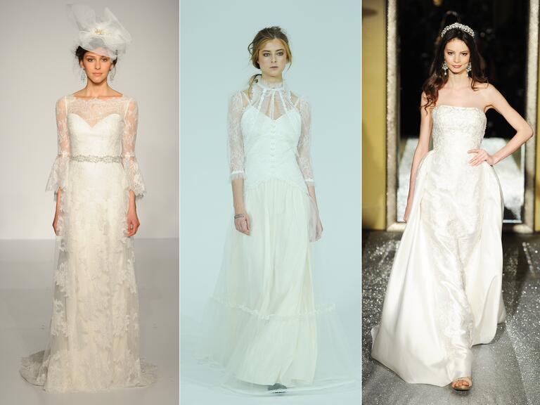 Wedding dresses with Victorian and vintage details