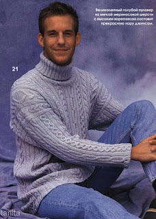 Мужской пуловер спицами- модели 2017 с описанием