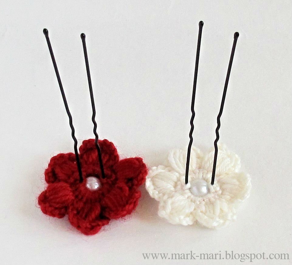 Схемы для вязания крючком: цветы на шпильки