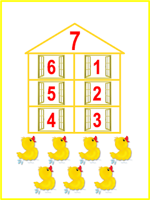 Состав числа 7 домики - развивающие игры для детей