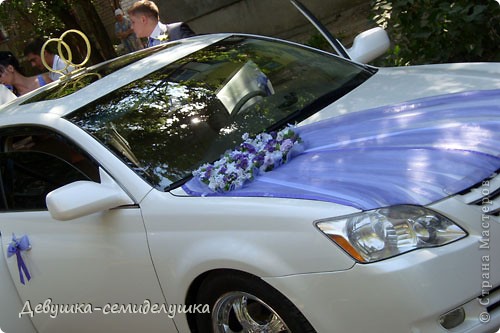 Свадебные украшения на машину - идеи оформления машины