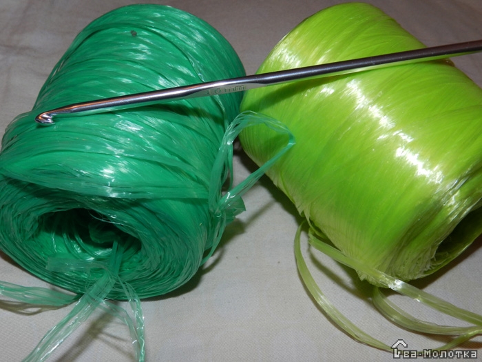 вязание мочалки крючком