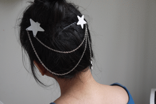 Заколки - цепочки для волос своими руками